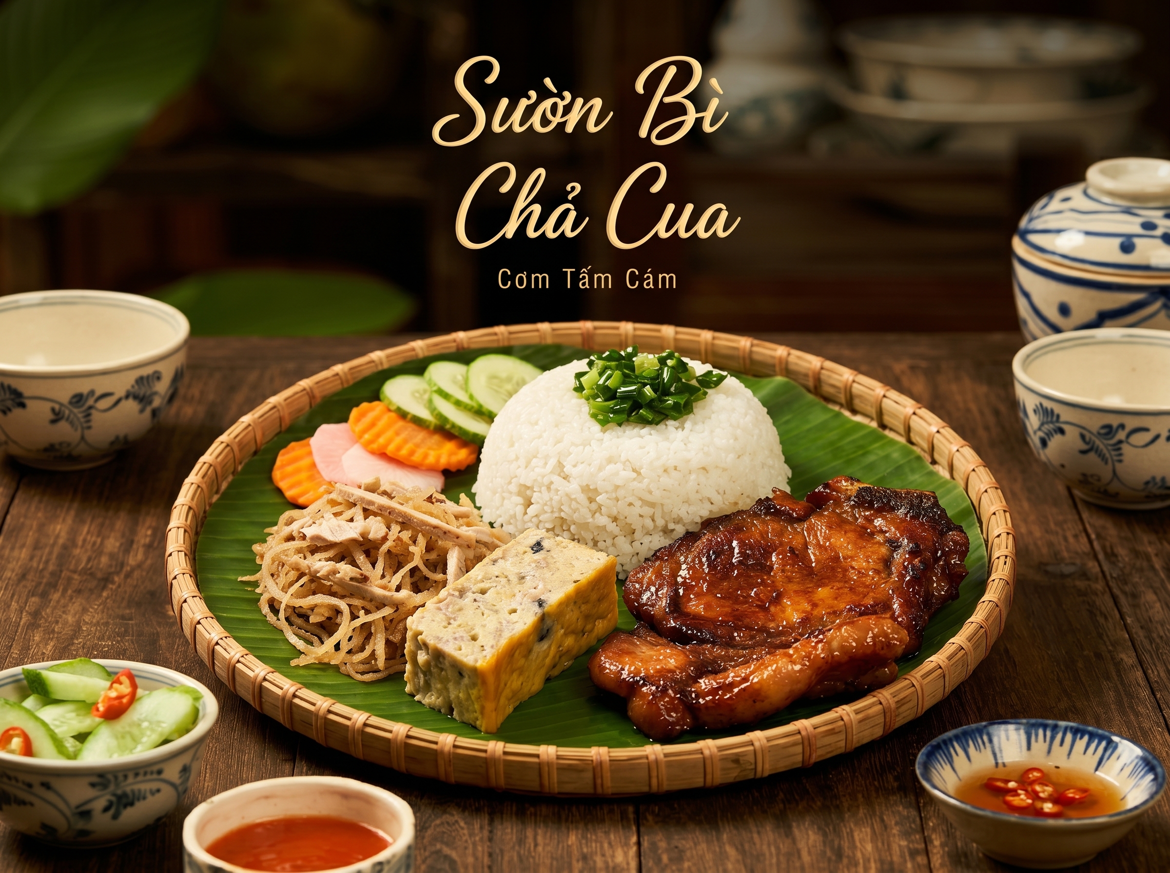 Sườn Bì Chả Cua - Cơm Tấm Cám